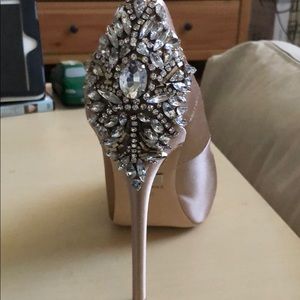 Badgley Mischka wedding shoes.